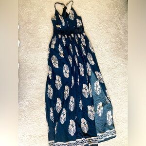 Miss Avenue Blue and White Spaghetti Strap Sundress